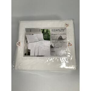 Comflive Angel l4 pc Bamboo sheet set B138 white